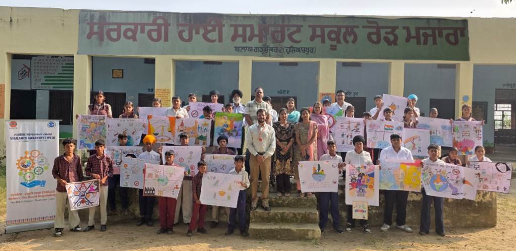 Indian Oil Una Organizes Drawing Competition on Integrity at Government High School Rormajara